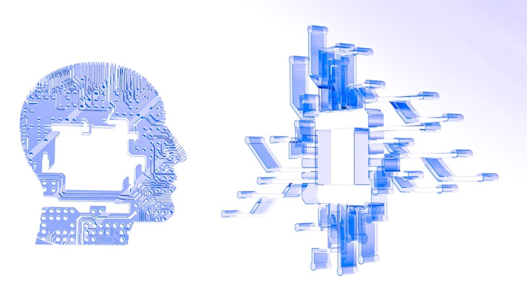 Automation concept with robotic processes and digital workflow visualization